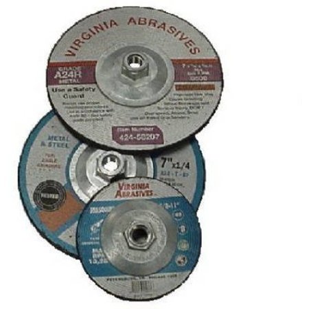 VIRGINIA ABRASIVES CORP 7X1/4X5/8 Dp Ctr Wheel 424-58207